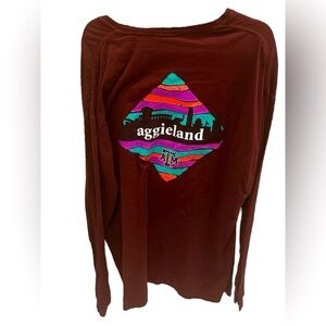 Comfort Wash A&M University Aggie Patagonia Style Long Sleeve T-Shirt Size 2XL